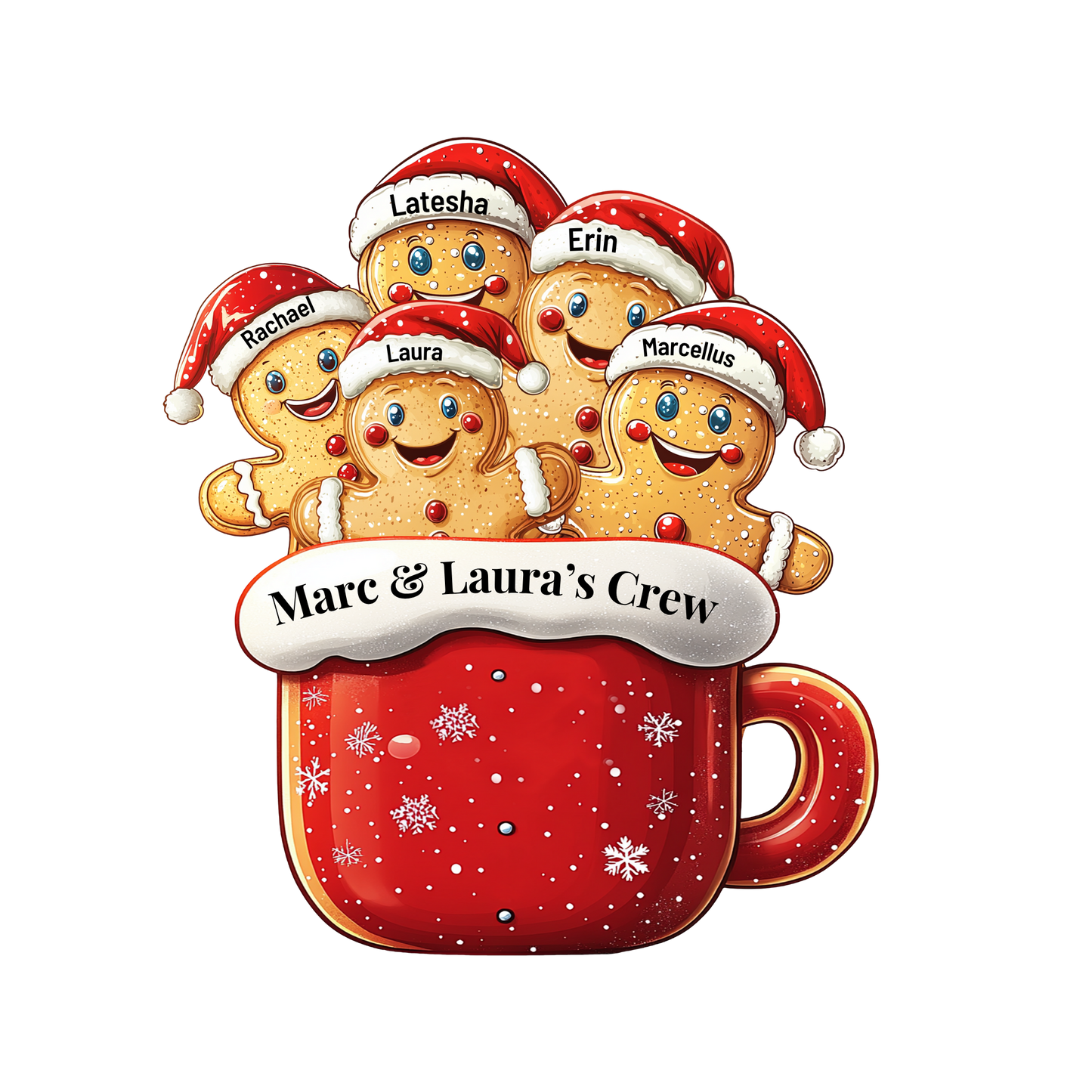 Custom Gingerbread Family Ornaments