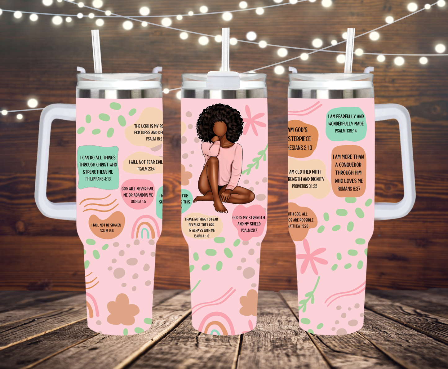 Daily Affirmations 40oz Handle Tumbler