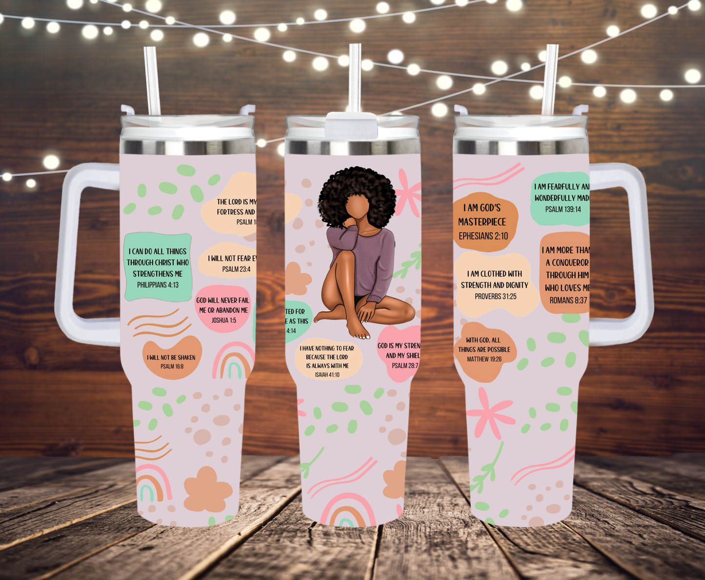 Daily Affirmations 40oz Handle Tumbler