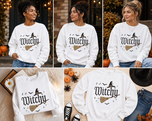 It's Witchy Season Embroidered Sweatshirt