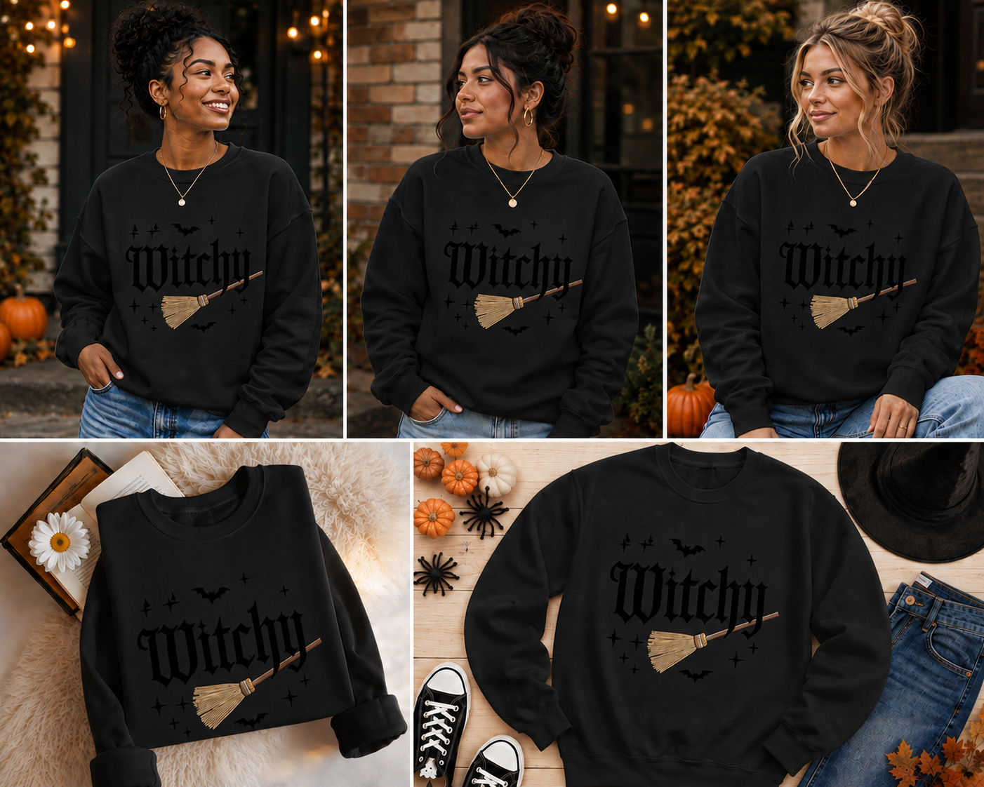 It's Witchy Season Embroidered Sweatshirt