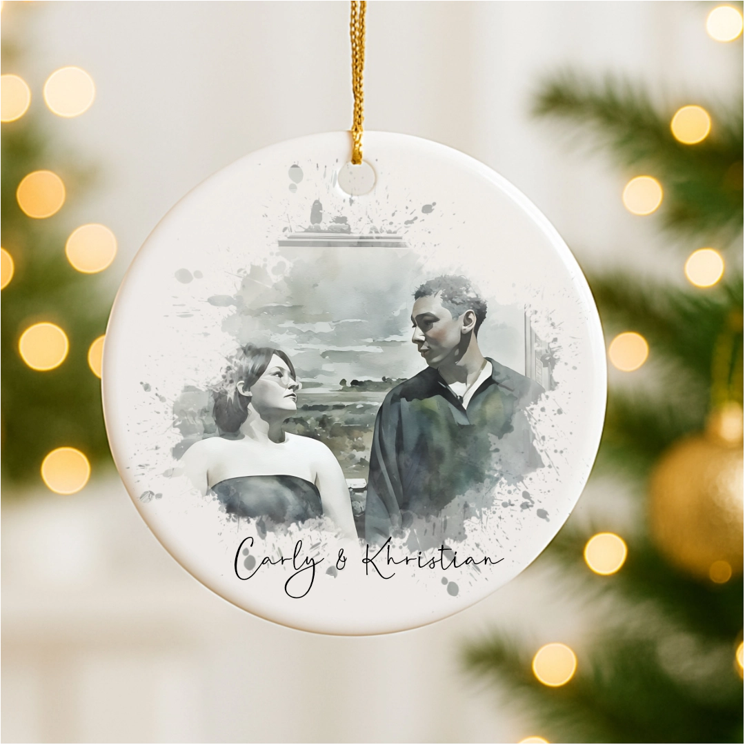 Custom First Year Engagement Ornament