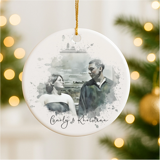 Custom First Year Engagement Ornament