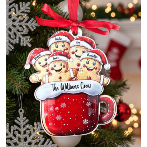 Custom Gingerbread Family Ornaments