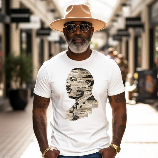 MLK NewsPaper Collage - T-Shirt