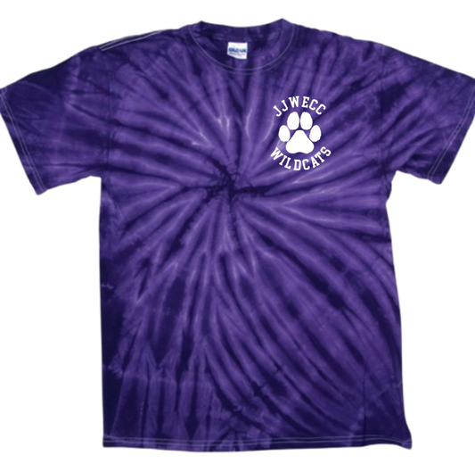 Tie-Dye Tshirt with JJWECC Tiger Paw
